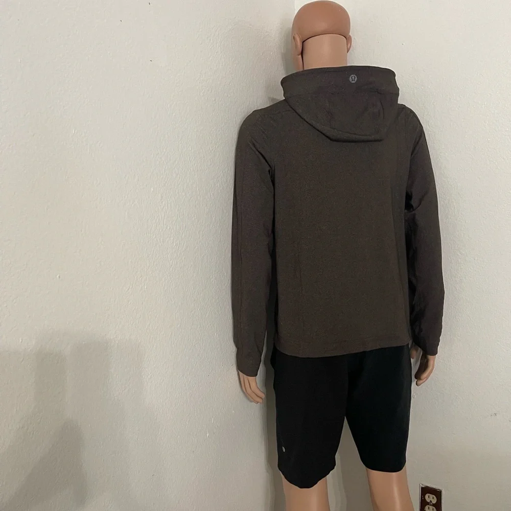 Lululemon The Contender Full Zip Jacket-Size (S)-Brown Hooded Jacket - Picture 8 of 12